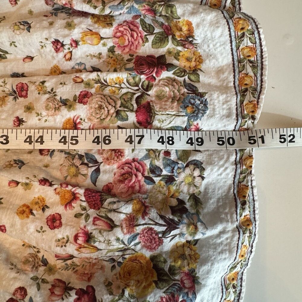 Max Studio London Smocked Floral Maxi Dress Cottagecore Boho Ruffle Prairie XL - Picture 12 of 12
